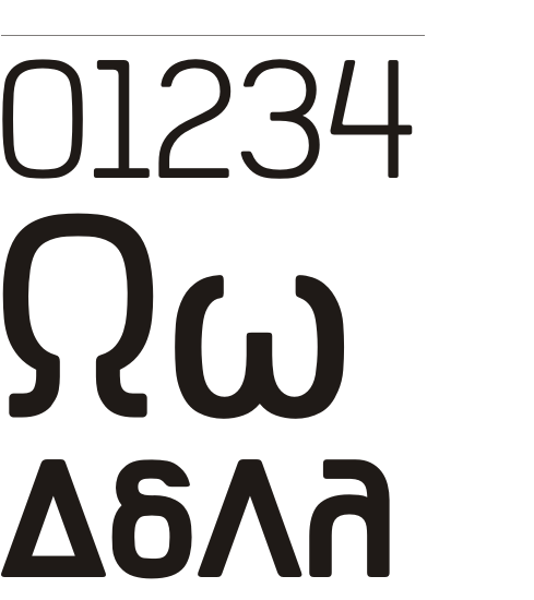 Typeface exclusively designed for the ALPHA TV